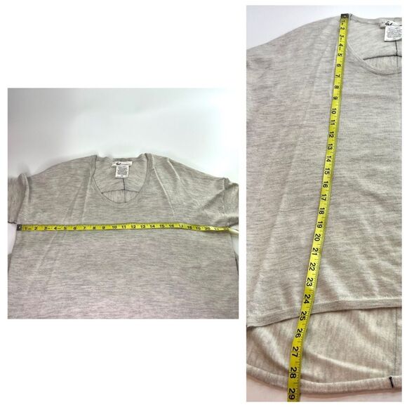 Paychi Guh 100% Cashmere Popover Lightweight Top S/M - Picture 10 of 11